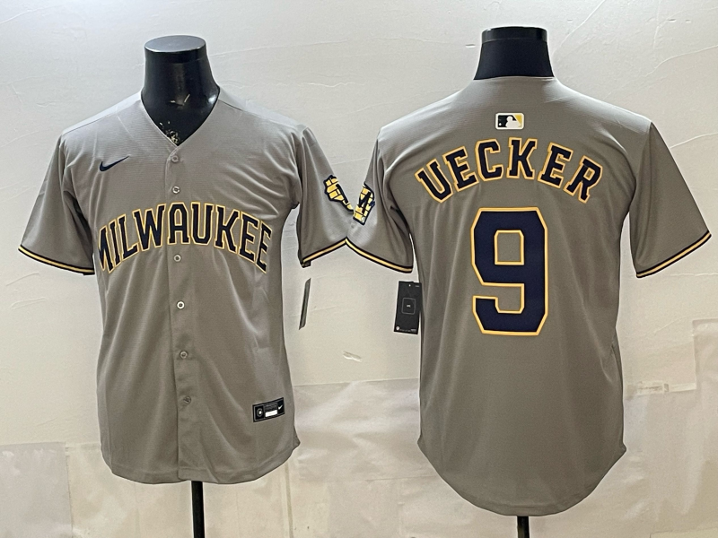 Men 2026 Milwaukee Brewers #9 Uecker grey Game Nike MLB Jersey 0401002